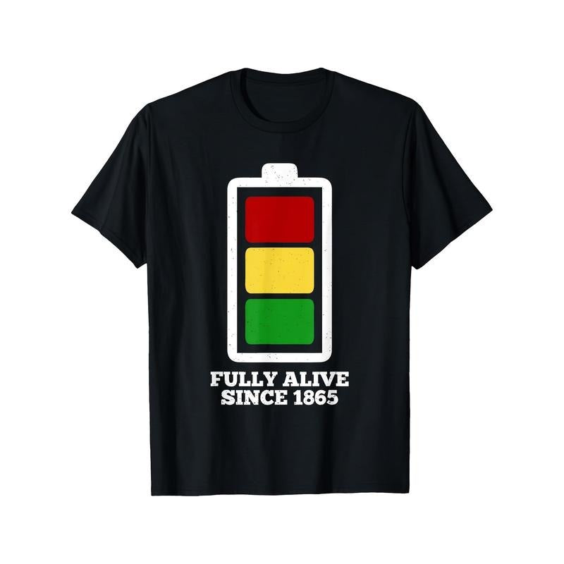 Men'WB shield 1865 Juneteenth Black History Liberation T-Shirt