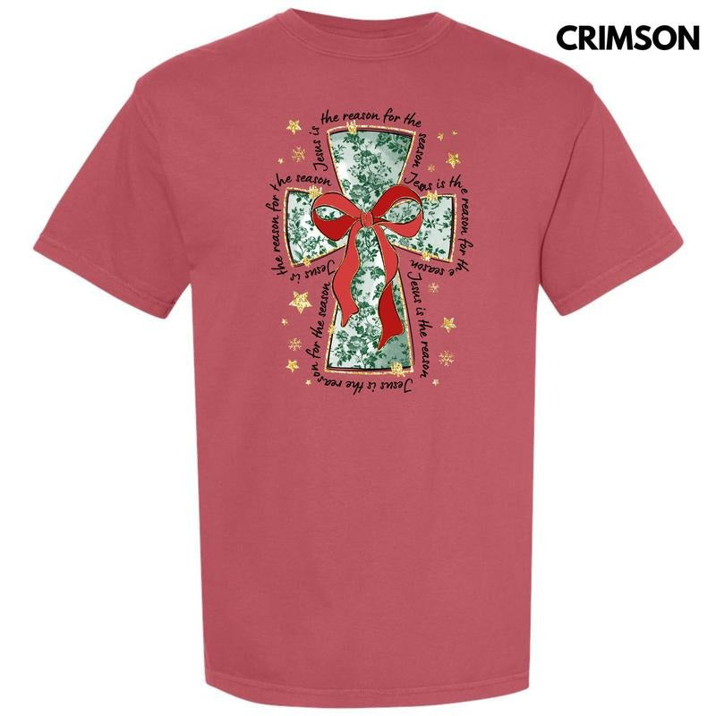 Green Jesus Season Cross Comfort Colors T-Shirt 'NLB'