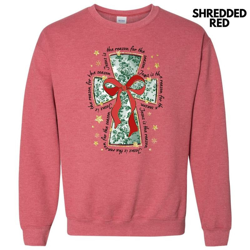 Green Jesus Season Cross Sweatshirt 'NLB'
