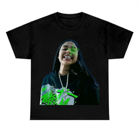 Green Star Graphic Black Cotton T-shirt for Men - Classic