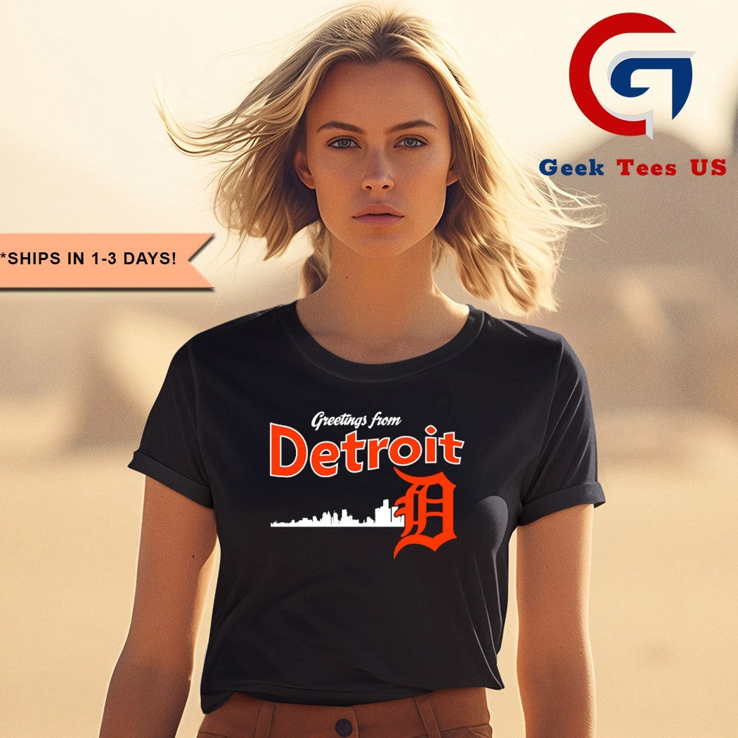 Greetings from Detroit Tigers Skyline City 2025 shirt