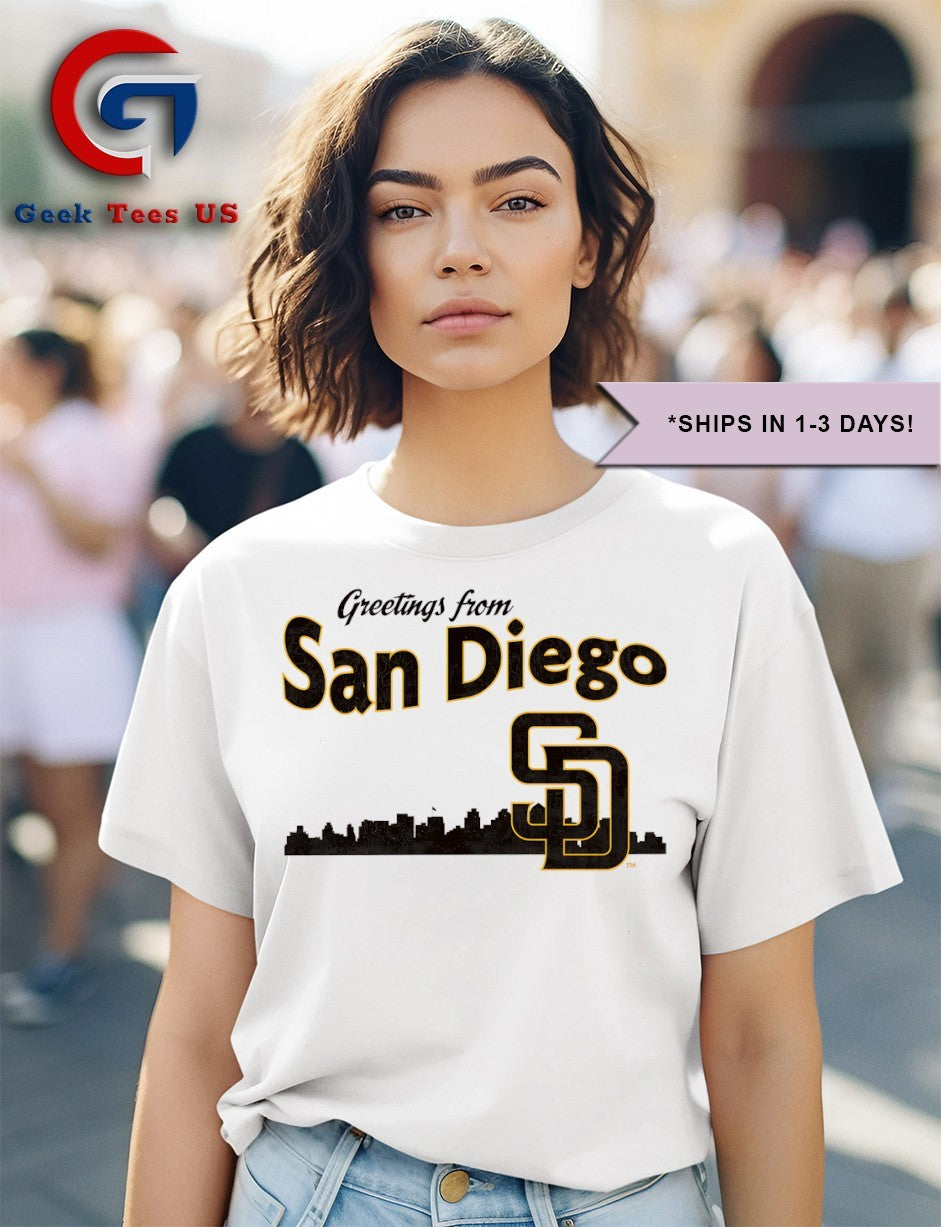 Greetings from San Diego Padres Skyline City 2025 shirt