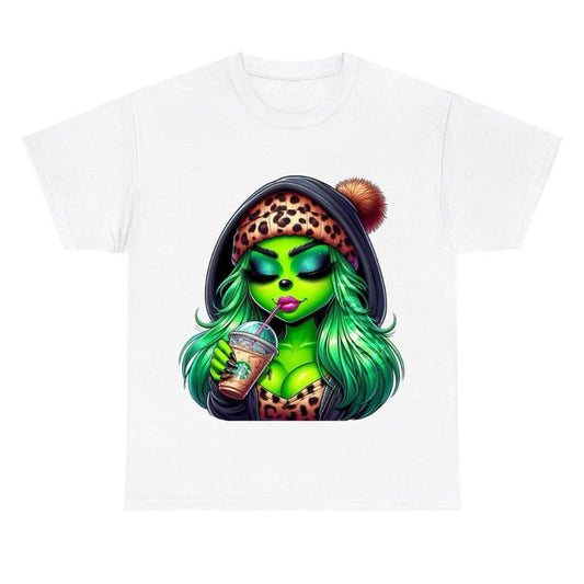 Grin Green Lady Tee, Boujeee Christmas Shirt