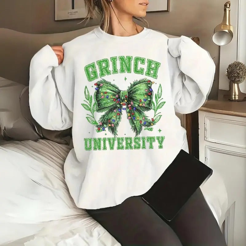 Grinchmas Coquette Bow Sweatshirt, Hoodie, T