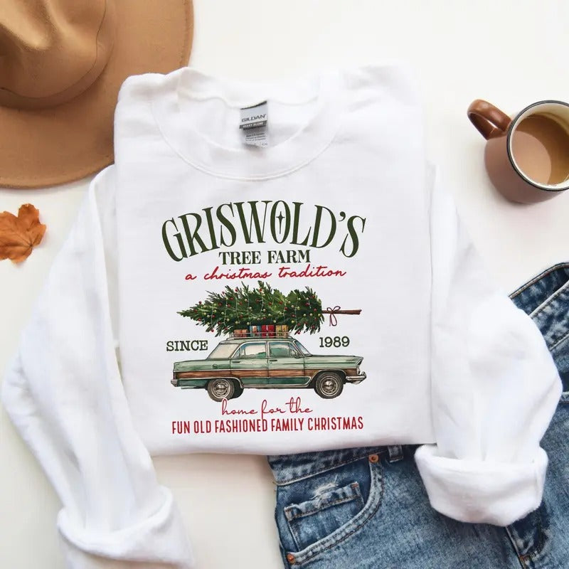 Grisswold Christmas Tree Farm Shirt, Merry Christmas Christmas Vacation, Family Christmas Sweatshirt, Christmas Retro...
