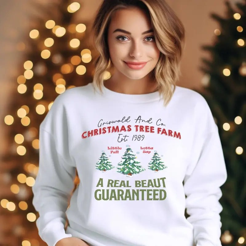 Griswold And Co Christmas Tree Farm 1989 Shirt, A Real Beaut Guaranteed Shirt, Vintage Christmas Movies Characters Shirt, Christmas Holiday Vacation Shirt