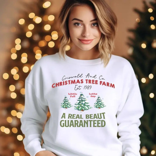 Griswold And Co Christmas Tree Farm 1989 Shirt, A Real Beaut Guaranteed Shirt, Vintage Christmas Movies Characters Shirt, Christmas Holiday Vacation Shirt