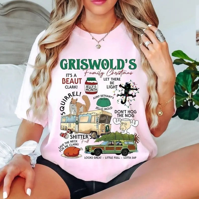 Griswold Xmas Co Christmas Tree Farm Unisex Crewneck Sweater, Family Vacation Lampoon's Christmas Holiday Shirt