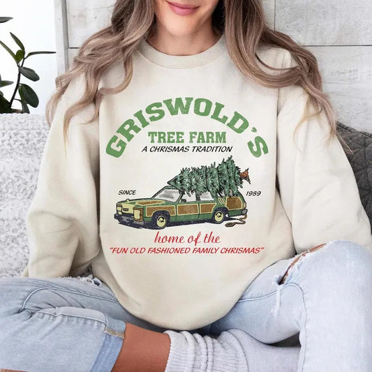 Griswold's Christmas Sweatshirt, Griswold's Tree Farm Since 1989 Shirt, Christmas Family, Christmas Gift, Tree Sweater