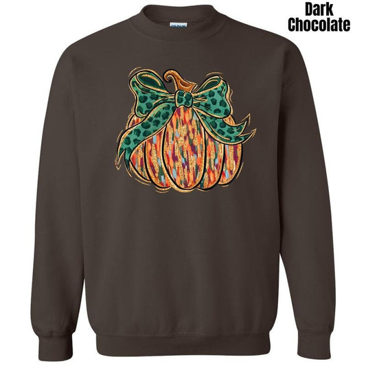 Groovy Brushstroke Pumpkin Sweatshirt 'NLB'