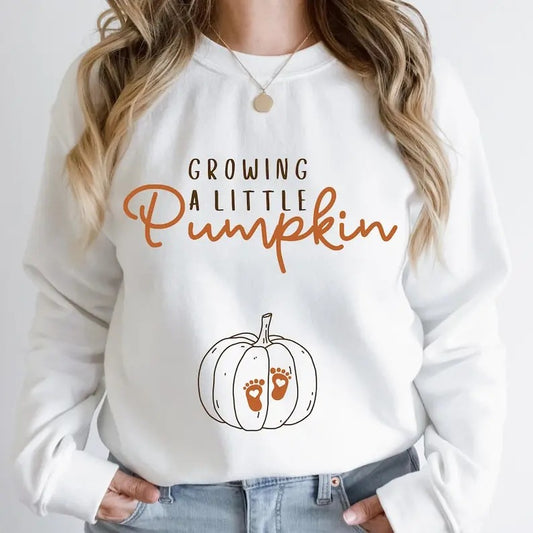 Growing A Little Pumpkin Sweatshirt Fall Maternity Sweater Pregnancy Thanksgiving Shirt Fall Pregnancy Announcement Gift Pregnancy Reveal