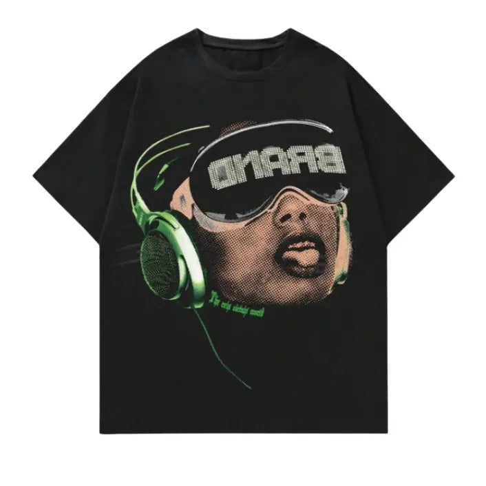 Grunge Punk Men's Summer Casual Short Sleeve T-Shirt With Letter And Character Print Tshirt, Sweatshirt, Hoodie Size S- 3XL,Gift For Women Top Womenswear Underwear Humen, Underwear Tshirt Lady Streetwear Human Shortsleeve Shoe Tropical Crewneck