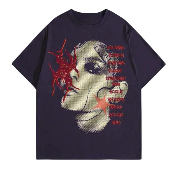 Grunge Punk Men's Summer Casual Short Sleeve T-Shirt, Sweatshirt, Hoodie Size S- 3XL,Gift For Women Top Womenswear Underwear Humen, Underwear Baggy