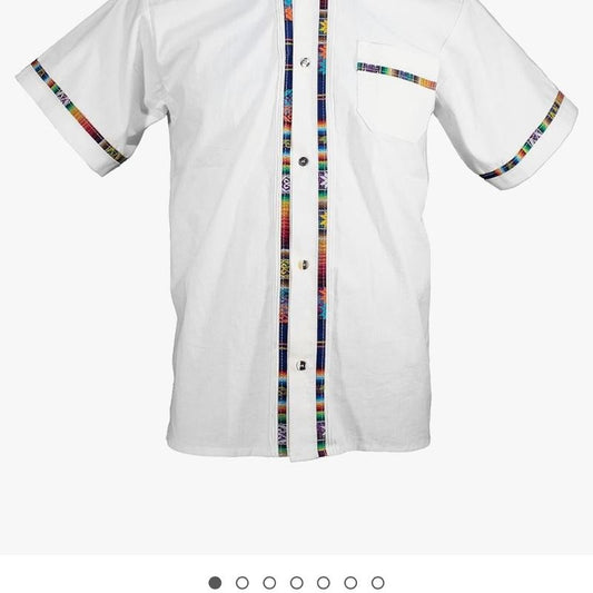 Guayabera  blanca shirt White Casual Menswear