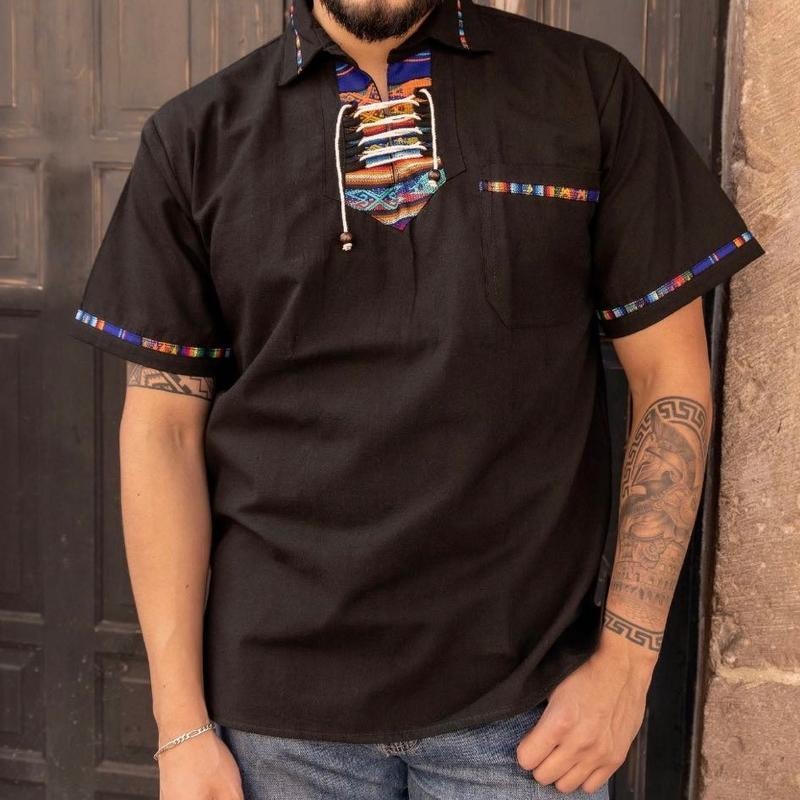 Guayabera hilos Casual Black