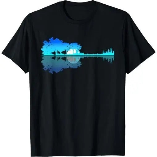 Guitar Lake Shadow Love Guitar Musician T-Shirt Made in USA Hoodie, Sweatshirt | DripVista.com