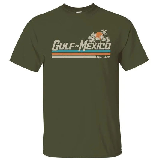 Gulf Coast Shirt, Gulf of Mexico Shirt , Texas Alabama Mississippi Florida Beach American Mexican Crewneck Unisex Cotton T-shirt for Women for Men