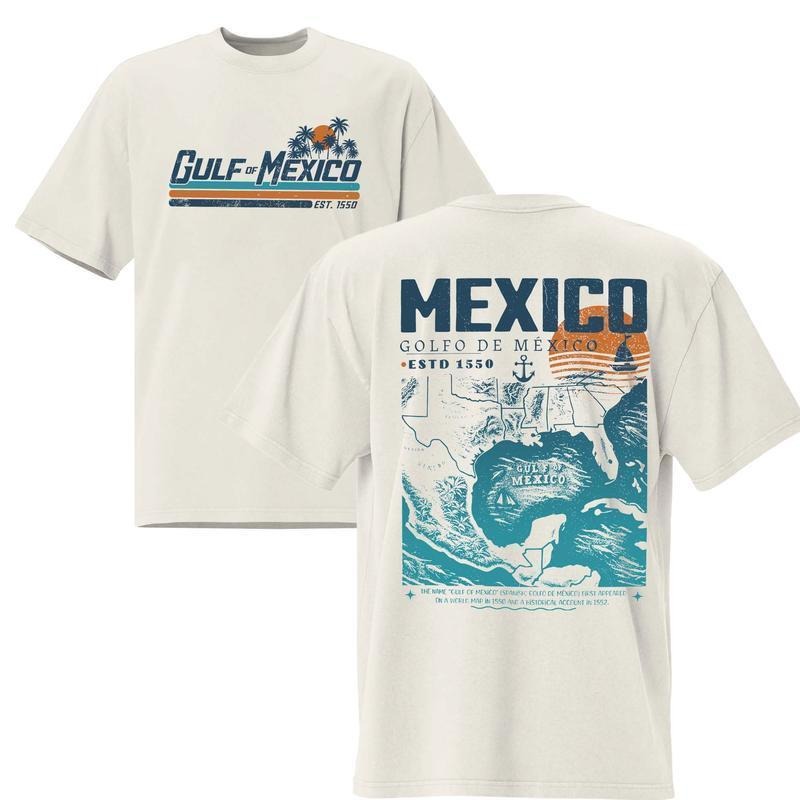 Gulf FOG Mexico 2 Sided T-shirt, Gulf Retro Coast Shirt Texas Alabama Mississippi Florida Beach Gulf FOG Mexico