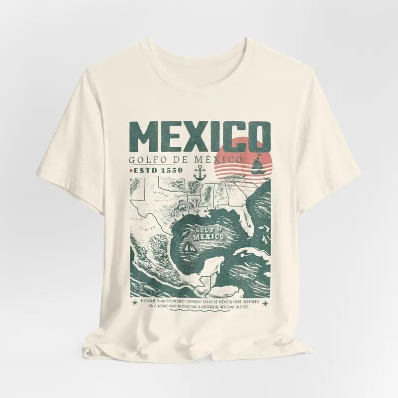 Gulf FOG Mexico T-shirt, Golfo Breathing styles Mexico 1550 Retro Vintage Art Shirt, Vacation Mexico Shirt, Gulf FOG...