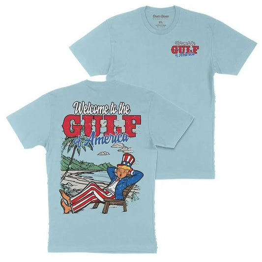 Gulf Of America Tee, Soft Cotton 2 sides Shirt, MAGA Trump TShirt, Crewneck Menswear Womenswear