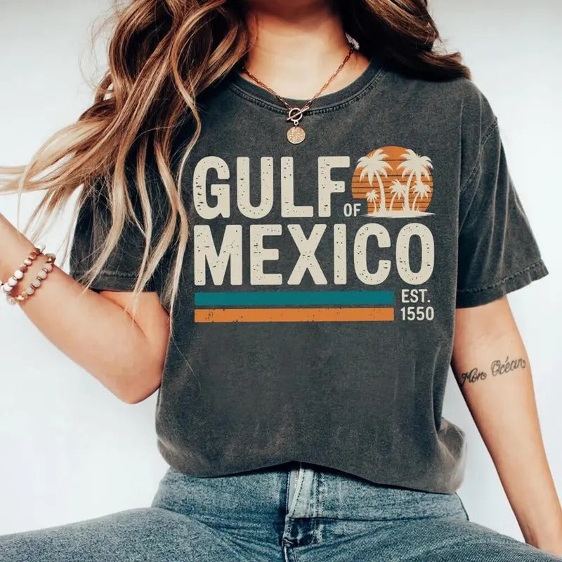 Gulf Of Mexico Est 1550 Shirt, gildan shirt, Texas Alabama Mississippi Florida Beach Shirt, Mexico Lover Shirt, Trending Shirt