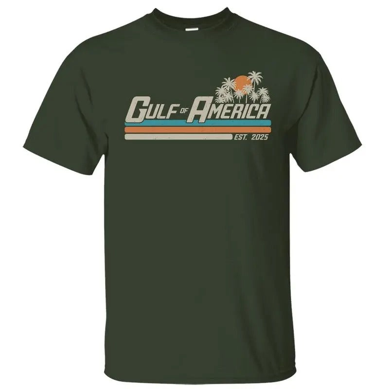 Gulf of America Shirt, Gulf Coast Shirt, Texas Mississippi Florida Beach Crewneck Unisex Cotton T-shirt for Men for Women