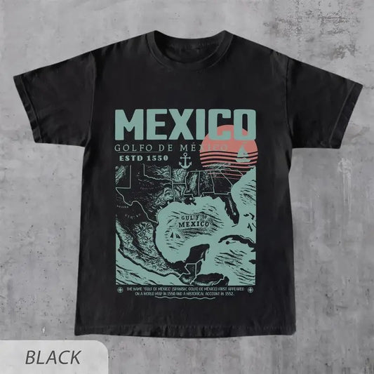Gulf of Mexico Shirt, Golfo de México 1550 Retro Vintage Art Tshirt, Vacation Mexico Shirt, Gulf of Mexico, Gulf of Mexico Forever Unisex