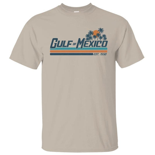 Gulf of Mexico Shirt, Gulf Coast Shirt, Texas Alabama Mississippi Florida Beach American Mexican Crewneck Unisex Cotton T-shirt for Women for Men