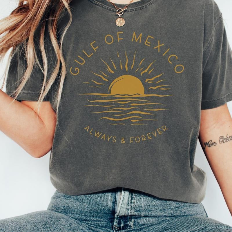 Gulf of Mexico Shirt, Patriotic Unisex Tee, American Gulf of Mexico Tshirt, American Pride Tee Patriotic, Map Lover T-Shirt