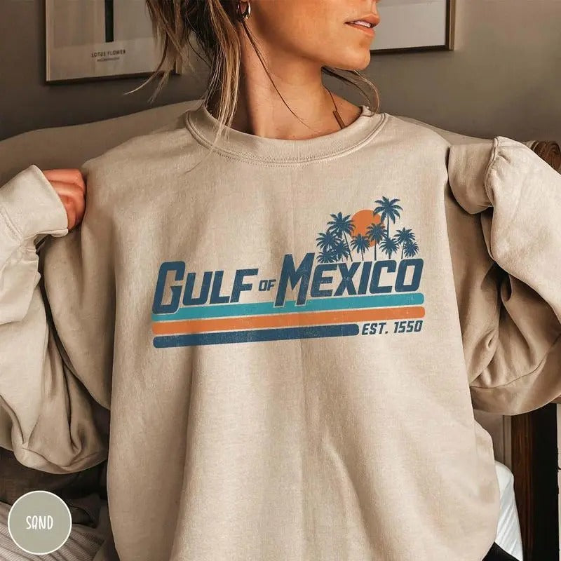 Gulf of Mexico Sweatshirt Gulf Coast Shirts Mexico Beach Shirt Texas Alabama Mississippi Florida Beach Crewneck Mexico Gift for Mexico Lover Tee