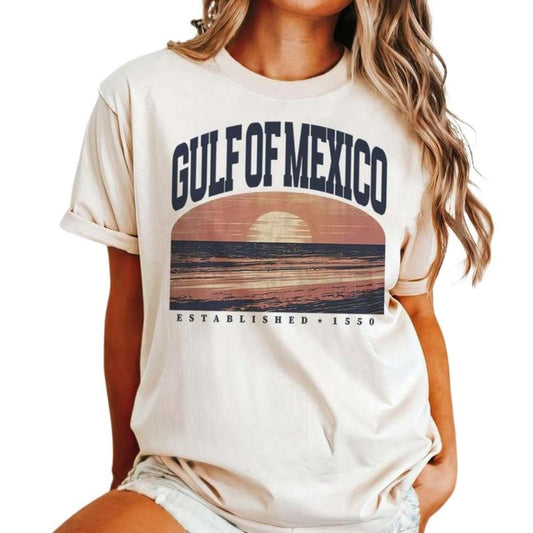 Gulf of Mexico T-Shirt Gulf Coast Shirt Mexico Beach Shirts Texas Alabama Mississippi Florida Beach Crewneck Mexico Gift for Mexico Lover Gift