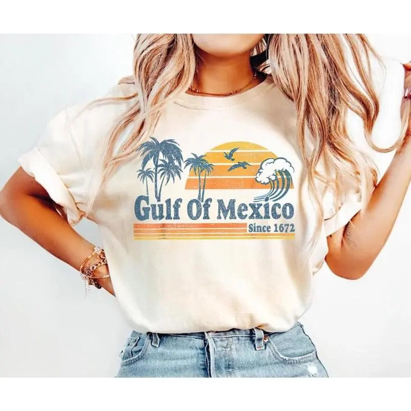 Gulf of Mexico T-Shirt, Gulf Coast Shirt, Texas Alabama Mississippi Florida Beach, Mexico Gift for Mexico Lover Gulf of Mexico Gift Tees