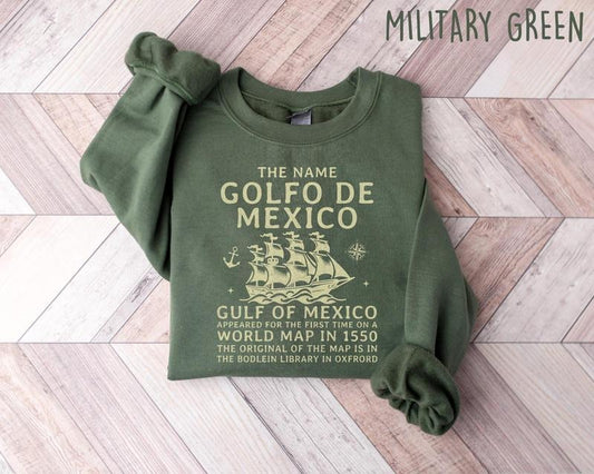 Gulf of Mexico T Shirt, Historical Gulf of Mexico, Gulf of Mexico , 1550 Exploration, Historical Geography Gift, Coastal History