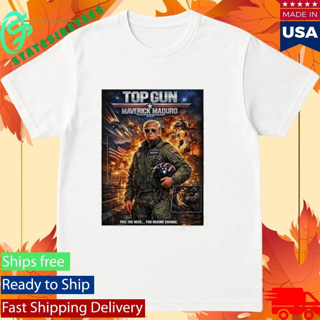 Gun Maverick Maduro Donald Trump Fighter Jet Shirt