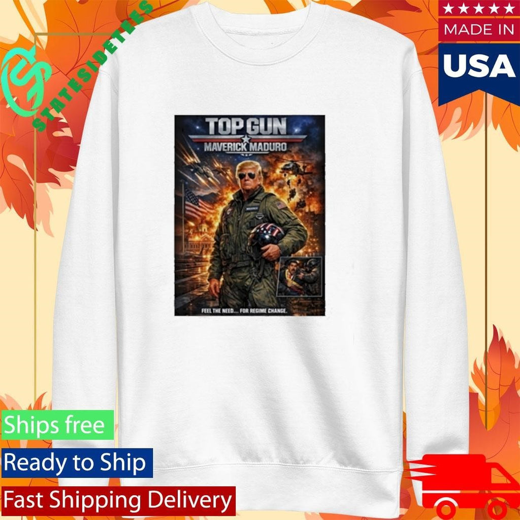 Gun Maverick Maduro Donald Trump Fighter Jet Shirt