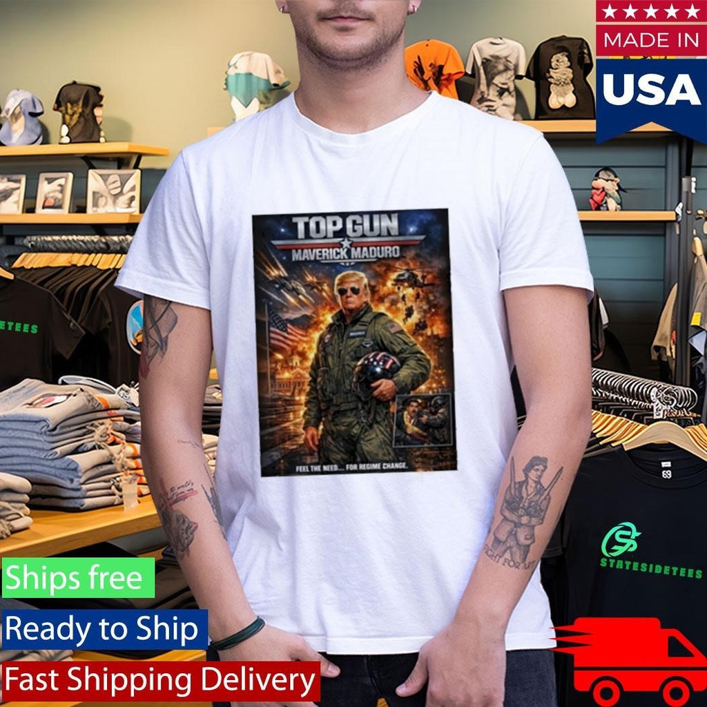 Gun Maverick Maduro Donald Trump Fighter Jet Shirt