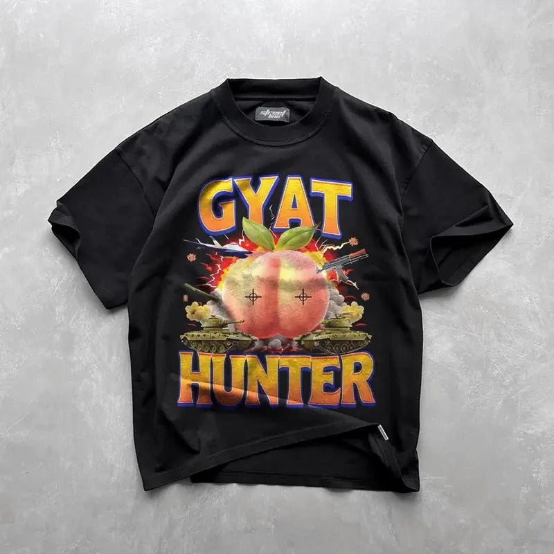 Gyat Hunter Funny Viral Shirt, Gyatt tshirt, Inappropriate shirt, Unethical shirt, Shitpost shirt, Absurd shirt, weirdcore shirt, Meme Shirt