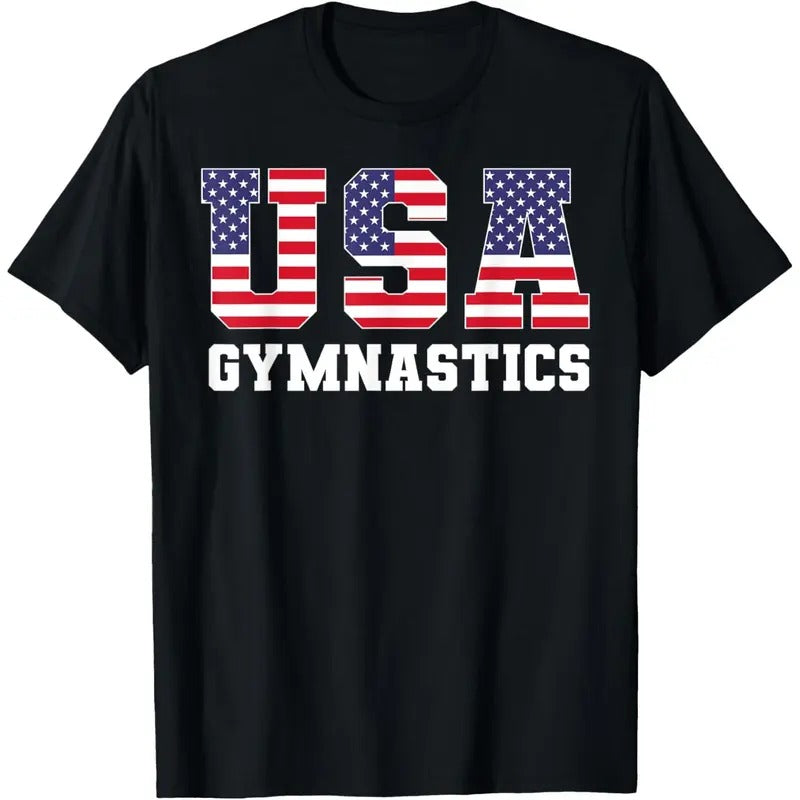 Gymnast Gymnastics USA American Flag 4th of July Girls Boys T-Shirt made in usa Hoodie, Sweatshirt | DripVista.com