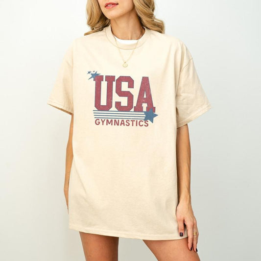 Gymnastics Shirt, Summer Games Shirt, USA Shirt, Gift For Gymnast, Gymnastics T-Shirt, Red White And Blue Gymnastics Shirt