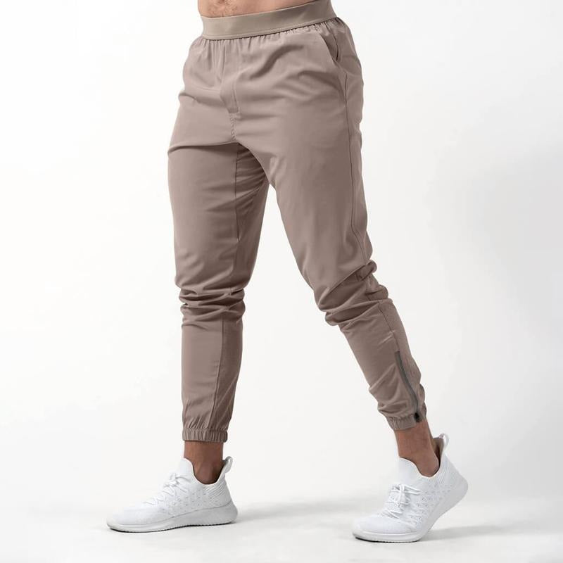 Gymreapers Performance Joggers - Taupe, Sweat-wicking Material, 4-Way Stretch Fabric, All Seasons