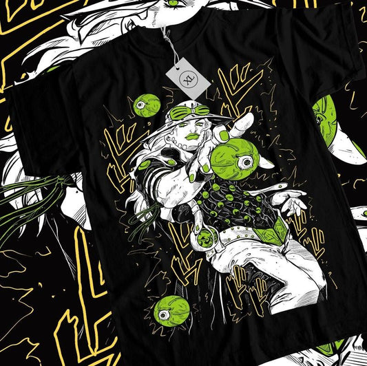 Gyro T-Shirt S-4XL Zeppeli Jojo's Bizarre Adventure Funny Anime Black Shirt Tshirt S-4XL