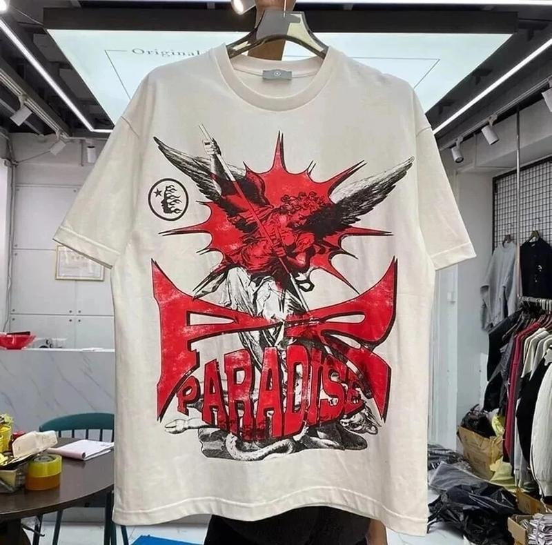 H*llstar Graphic Short Sleeve Sand Color Shirt Unisex Men Women S-5XL