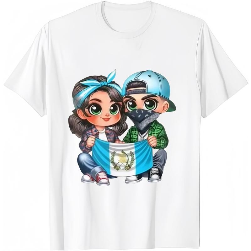 HAGBDH Fashion Designer T-Shirts - Cotton Graphic Tees with Cool Bear & Superhero team Salvador Flag Print, Crewneck, Casual Men'WB shield Streetwear Top, 100% Cotton, Slight Stretch, All-Season