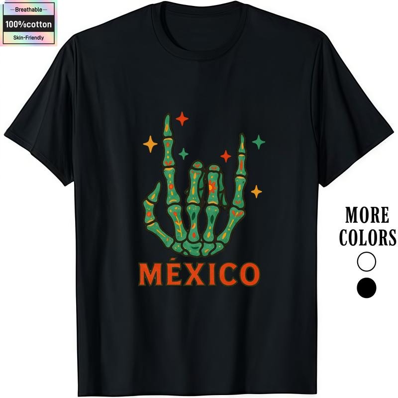 HAGBDH Fashion Designer T-Shirts - Cotton Graphic Tees with Viva México Rock Pocket monsters Tee - Celebrate Red plumber brand Style,Crewneck,Casual,Ideal for Everyday Wear, Tropical Men'WB shield Gifts Streetwear Stretch Shortsleeve Tshirt