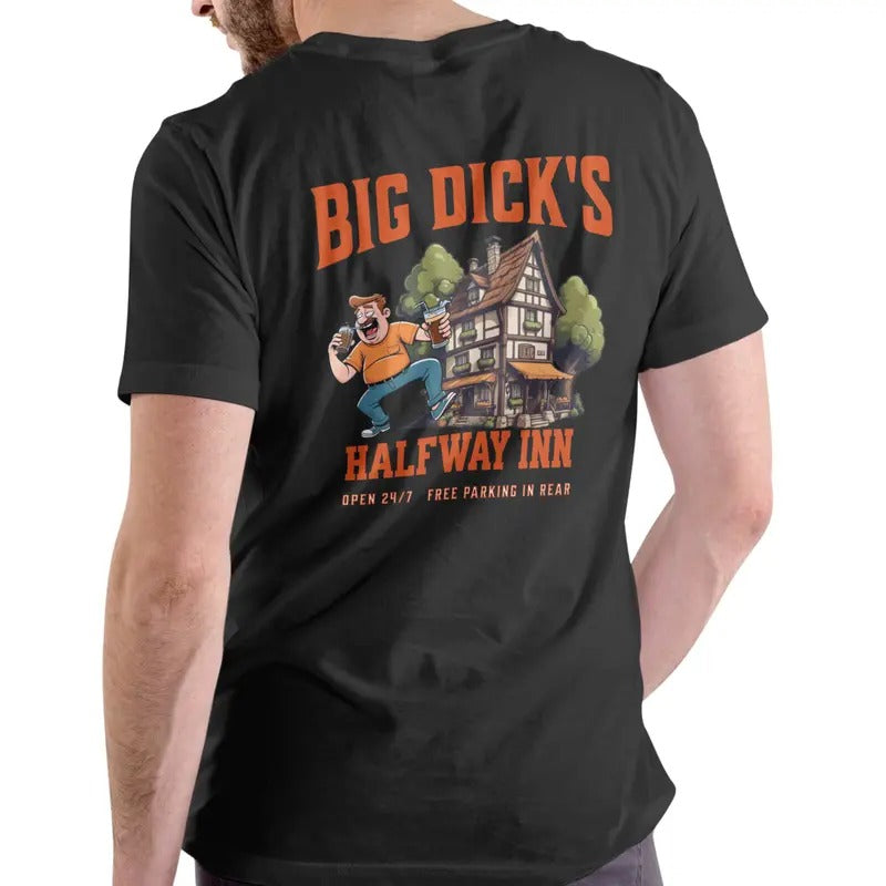 HALFWAY INN T Shirt, Unisex Cotton Menswear Top