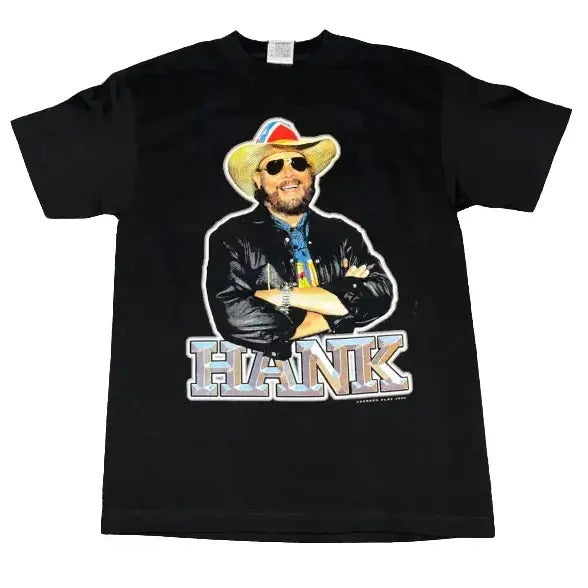 HANK WILLIAMS JR Concert Tour T Shirt Cotton Fabric