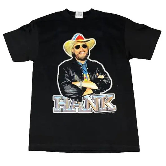 HANK WILLIAMS JR Concert Tour T Shirt Cotton Fabric