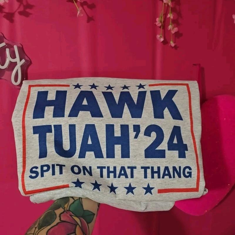HAWK TUAH Funny Graphic Tee, Unisex loose fit ( Choose which print ) Hoodie, Sweatshirt | DripVista.com