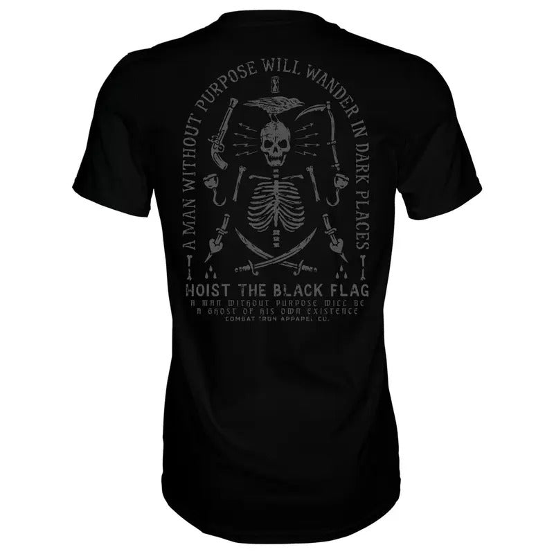HOIST THE BLACK FLAG SKULL & BONES MEN'S T-SHIRT, HUMOR SHIRTS, FUNNY TEE SHIRT Hoodie, Sweatshirt | DripVista.com
