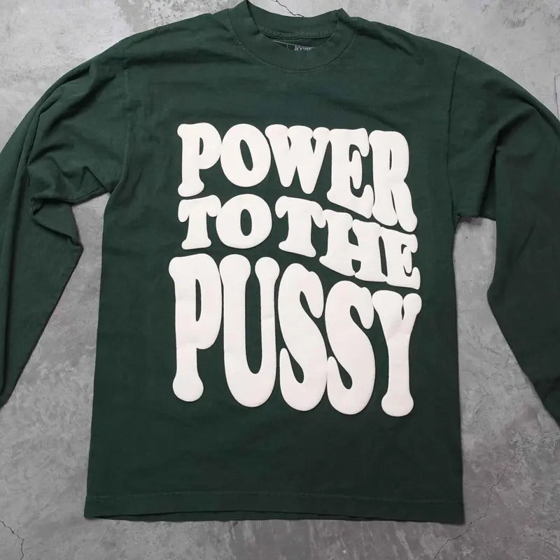 HUNTER POWER TO THE P LONG SLEEVE T-SHIRT 100% Shrink-Free Cotton Hoodie, Sweatshirt | DripVista.com